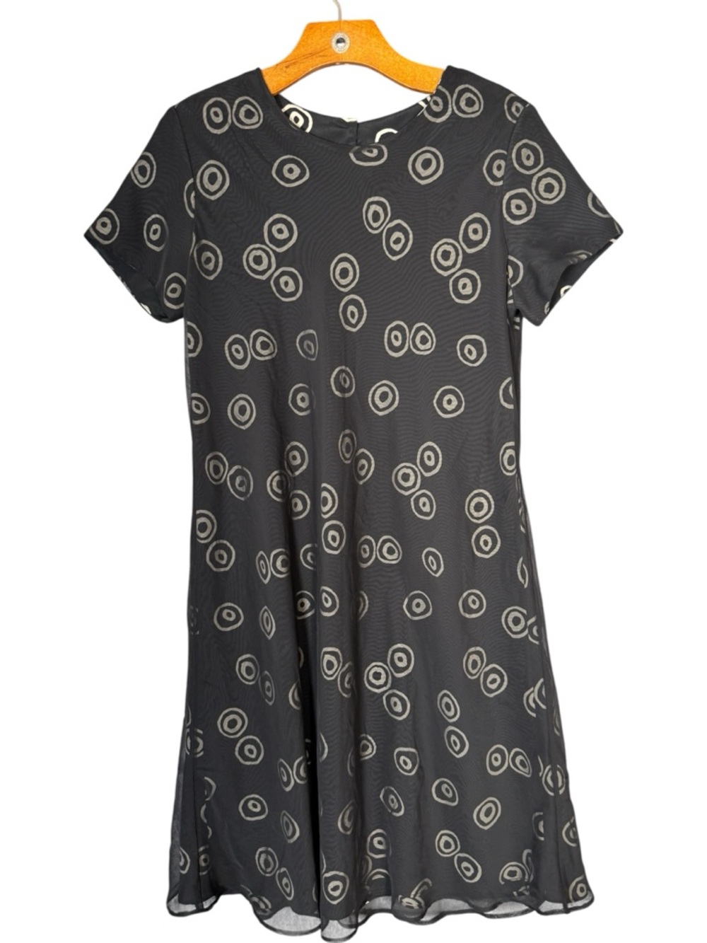 Vintage Nu-Mode Black White Dress L